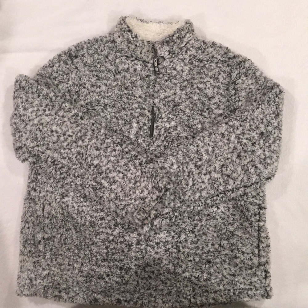 furry quarter zip sweater ✨